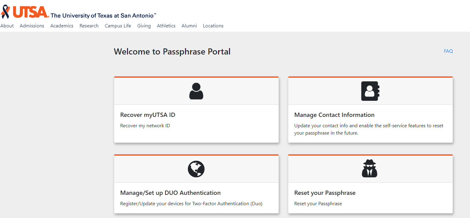 UTSA Blackboard Password Reset