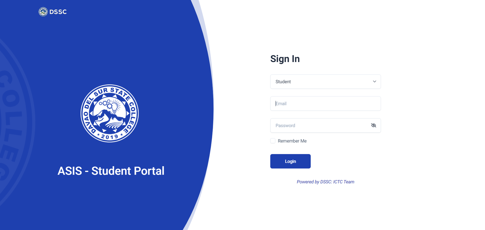 How to Log into the DSSC Student Portal