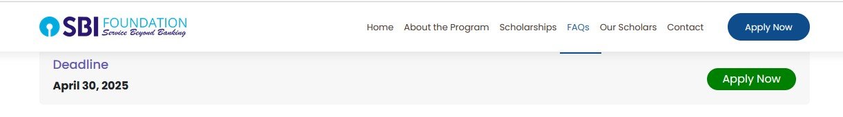 SBI Asha Scholarship