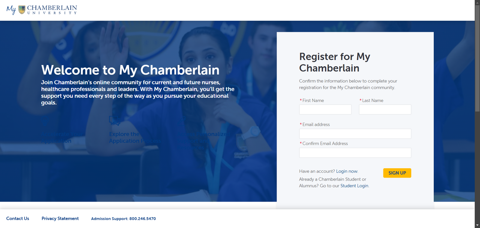 Chamberlain University Student Portal Register
