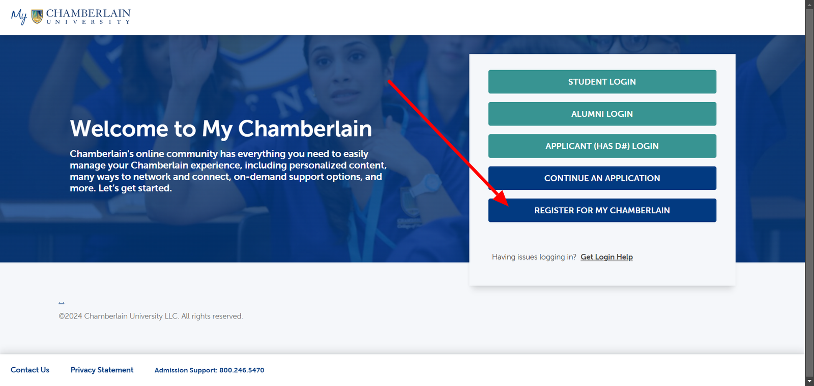 Chamberlain University Student Portal Register