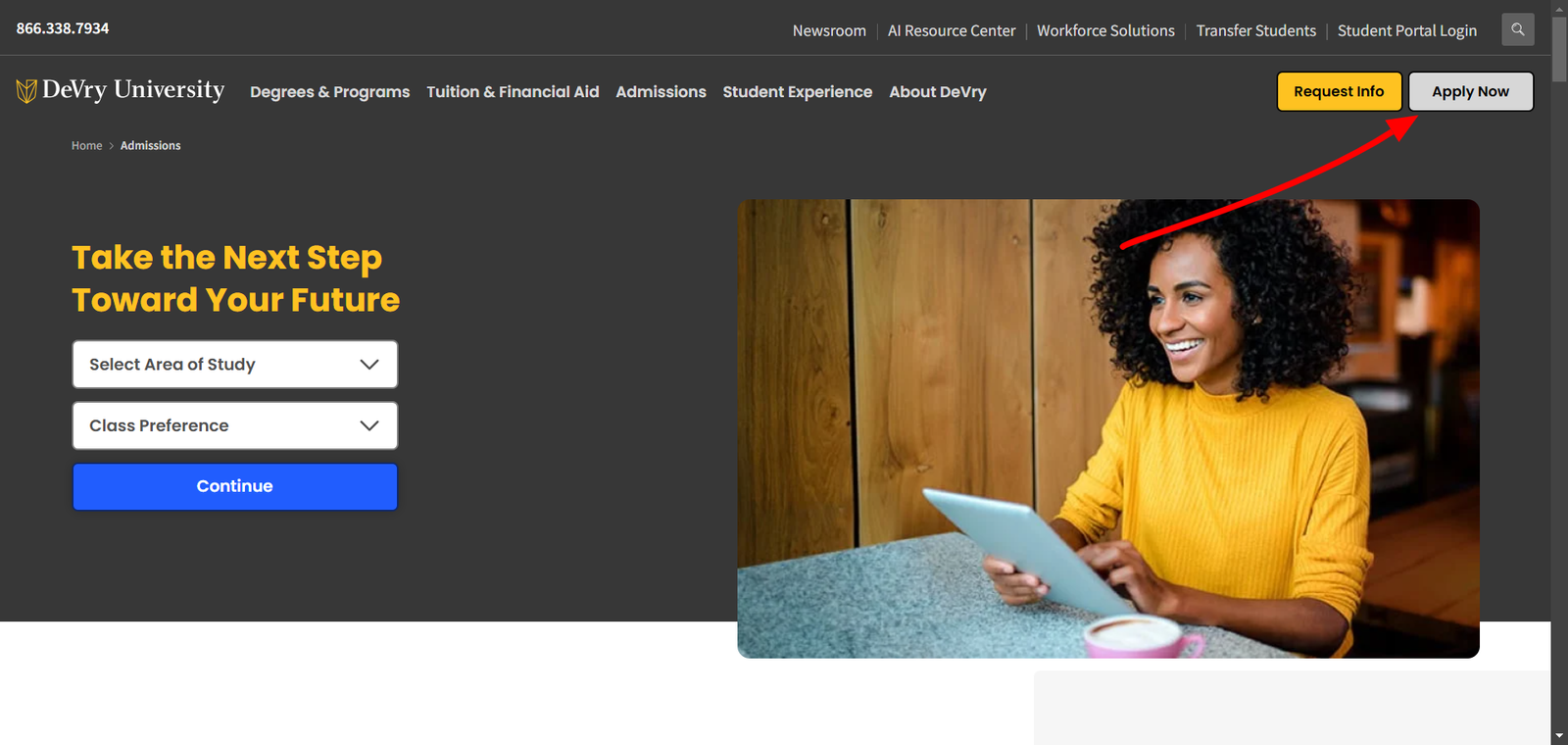 Devry Student admission